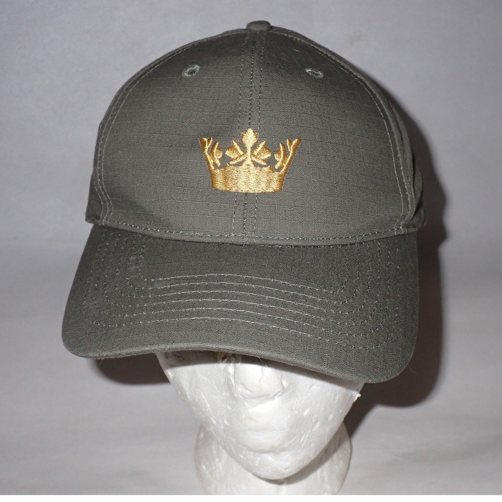 AmaWaterways Men's Ripstop Baseball Hat Olive Green Gold Embroidery One Size